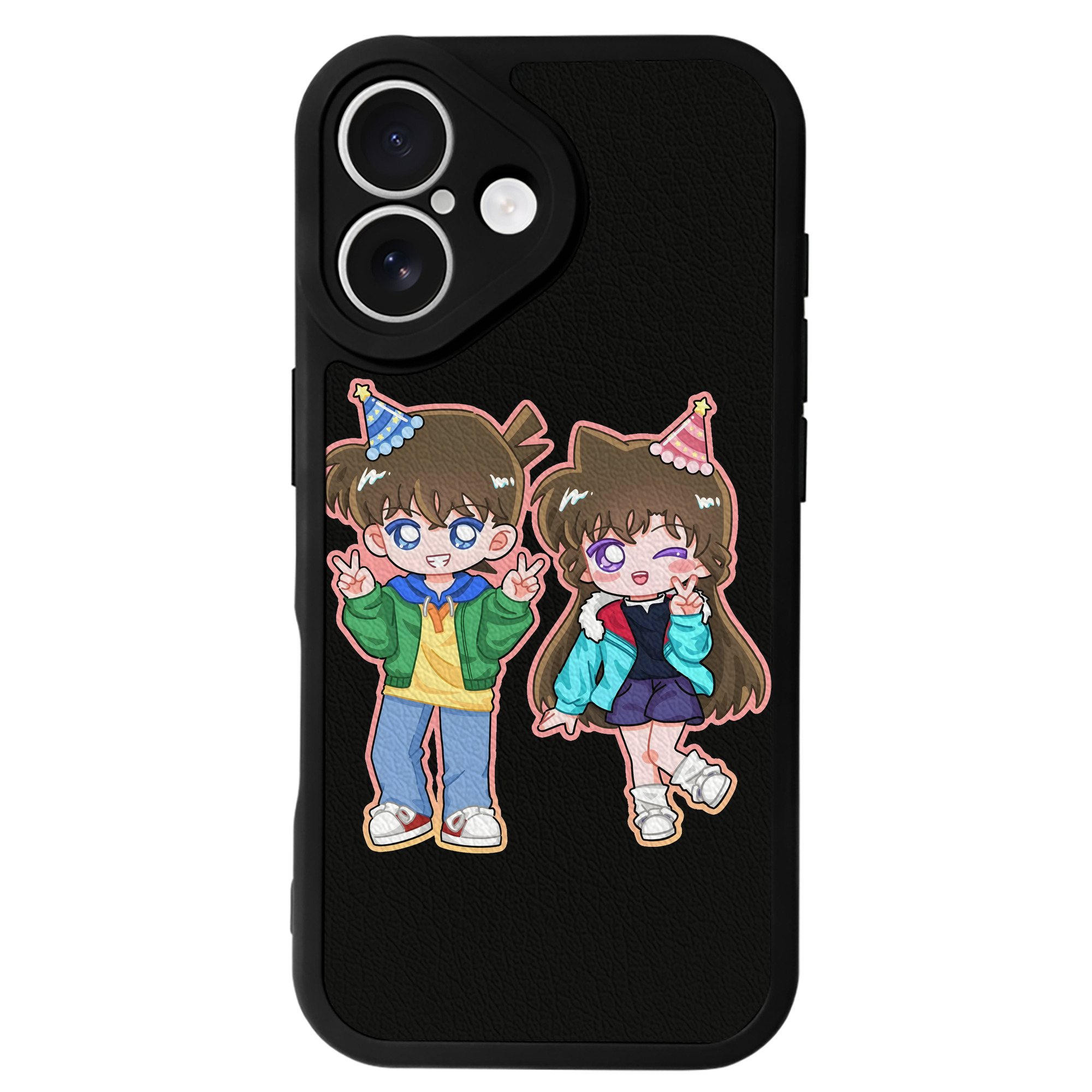 （画像用） 名探偵コナン 毛利 蘭 もうり らん、モーリ ラン Detective Conan Rachel Moore 【iPhone 16シリーズ対応】シリコンスマホケース（レザー調） 材質：シリコン